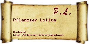 Pflanczer Lolita névjegykártya